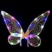 Photo 1 of ZITOOP LED Fairy wing,Butterfly Fairy Halloween Costume Angel Wings,Halloween Costume Sparkle Angel Wings Dress Up Party Favor (white colored light)