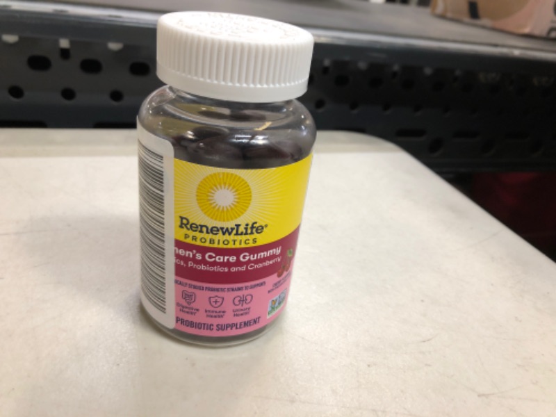 Photo 2 of Exp date 12/2023--Renew Life Probiotics for Women Gummies, 2 Billion CFU, Soy Dairy & Gluten Free, with Prebiotics, Probiotics & Cranberry, Supplement for Digestive, Vaginal & Immune Health, 48 Gummies