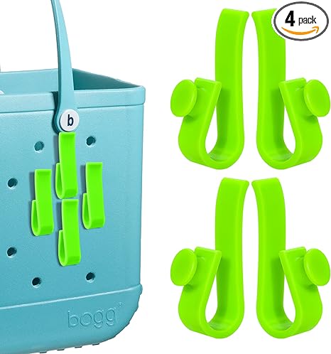 Photo 1 of Hook Holder Accessiories for Bogg Bags,4 Pieces Insert Charm Cup Holder Bogg Bag Connect & Organize Key Mask Sunglass (Green)