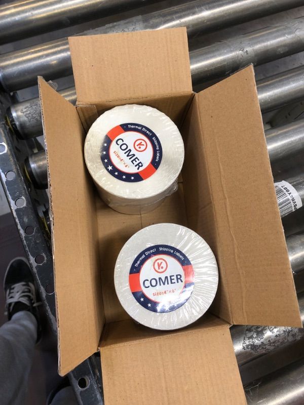 Photo 1 of K Comer 4x6 Thermal Shipping Labels (2 Stacks, 1000 Printer Labels) Stickers Printable,Waterproof,Self Adhesive,Mailing Address Labels for Packages Compatible with K Comer MUNBYN, Rollo