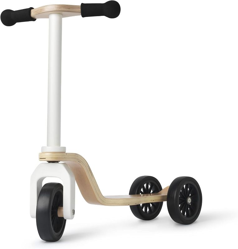 Photo 1 of Kinderfeets Kinderscooter Children's Natural Wooden Kick Scooter EVA Airless Tires and Nontoxic Handlebar Grips
