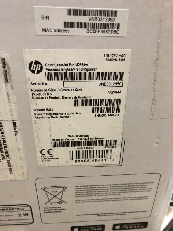 Photo 1 of LaserJet Pro M255dw Wireless Color Laser Printer
