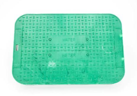 Photo 1 of 15 in. x 10 in. x 1.75 in. Square Meter/Valve Box Green Lid - 5 PACK
