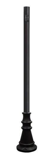 Photo 1 of 6 ft. Black Outdoor Lamp Post with Convenience Outlet fits 3 in. Post Top Fixtures
