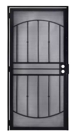 Photo 1 of 32 in. x 80 in. 805 Series Black Defender Security Door
