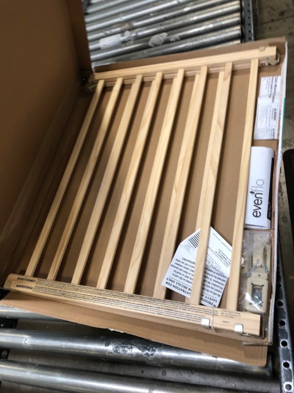 Photo 1 of Evenflo, Top of Stairs, Extra Tall Gate, Tan Wood