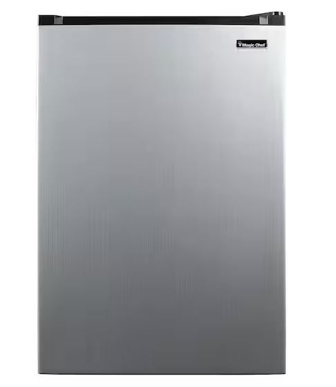 Photo 1 of MAGIC CHEF 4.4 cu. ft. Mini Fridge in Stainless Steel Look without Freezer
