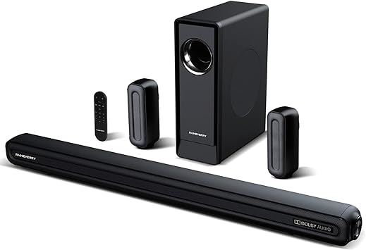 Photo 1 of 5.1 CH Surround Sound Bar System with Dolby Audio, Sound Bars, Wireless Subwoofer & Rear Speaker, Dolby Digital Plus, Bluetooth 5.0 for Home Theater, 4K & HD TVs| HDMI & Optical
