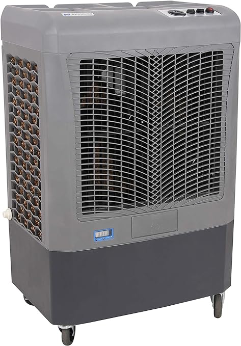 Photo 1 of Hessaire MC37M Portable Evaporative Cooling Fan for Indoor/Outdoor High Temperature Low Humidity Environments, 3100 CFM, 950 sq. ft., 3-Speed Fan, 120V, 59 dB, Gray
