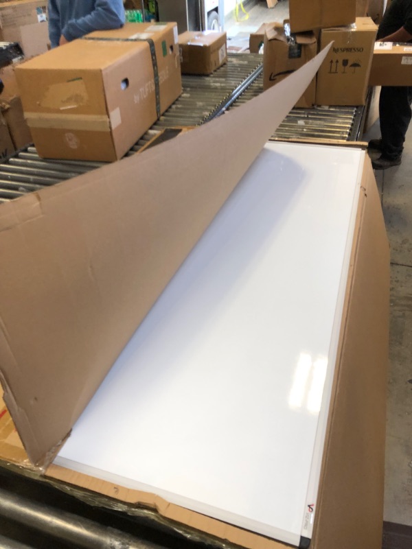 Photo 2 of Quartet Glass Whiteboard, Magnetic Dry Erase White Board, 74" x 42", Wide Format, Aluminum Frame, Element (G7442E),Assorted Colors

