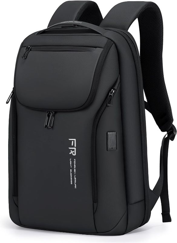 Photo 1 of Laptop Backpack for Men, 15.6 Inch Computer Anti-theft Waterproof Backpack with USB Charging Port and YKK Double Zippers