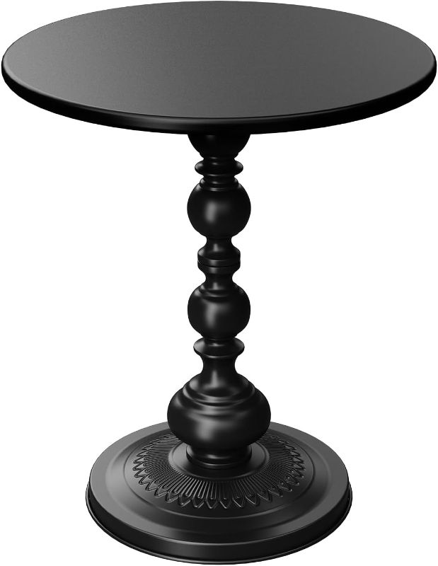 Photo 1 of XIV Metal End Table, Matte Round Side Table, Drink Table, Small Round Table, Accent Table for Living Room, Home Office, Cafe and Bedroom - 16 x 21 Inches