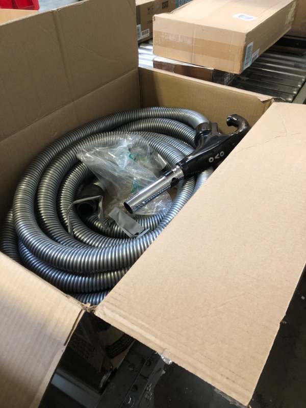 Photo 2 of OVO Universal Central Vacuum 30/35/40/50ft Low Voltage Switch Control at The Handle-Fits Most Inlets-Crushproof-with/Without Hose Protector Cover, 30ft, Black,ACCHO-30LV-BK. 30ft hose