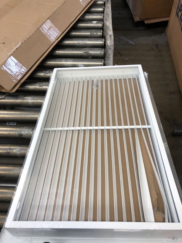 Photo 2 of 24" X 14" Aluminum Return Filter Grille - Easy Airflow - Linear Bar Grilles [Outer Dimensions: 25.75w X 15.75h]