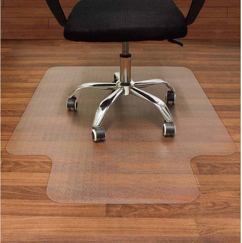 Photo 1 of AiBOB Office Chair Mat for Hardwood Floors, 36 X 48 in, Heavy Duty Floor Mats for Computer Desk, Easy Glide for Chairs, Flat Without Curling, Clear 48'' x 36'' Rectangle Clear