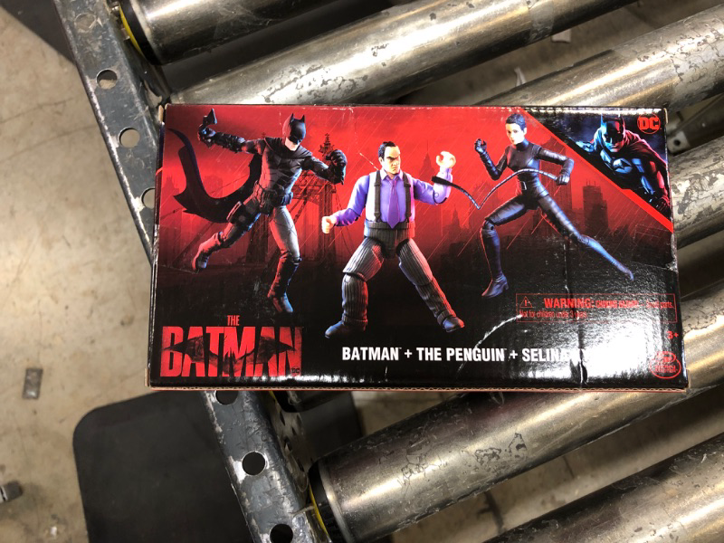 Photo 2 of DC Comics, Batman 3-Pack with Exclusive 4” Batman, Selina Kyle, The Penguin Action Figures, 3 Accessories, Batman Movie Kids Toys (Amazon Exclusive) Figures 3-pack