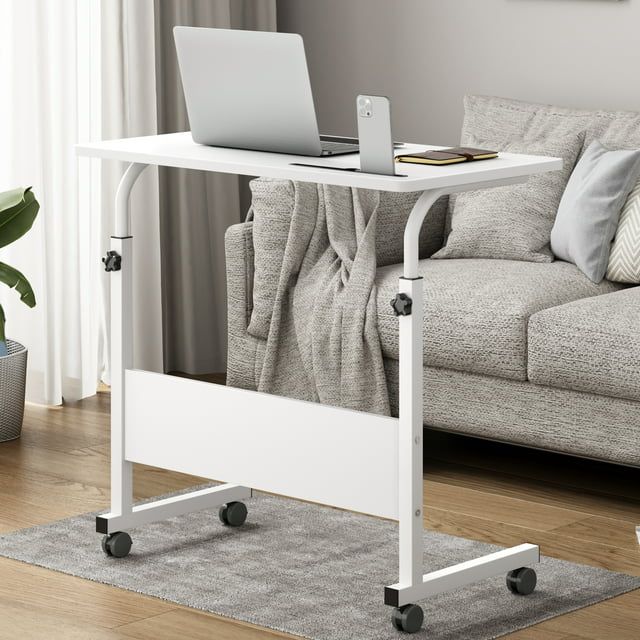 Photo 1 of SogesPower Standing Computer Desk with Wheels, Removable Side Desk, Sit-Stand Desk with Adjustable Height, Card Slot
