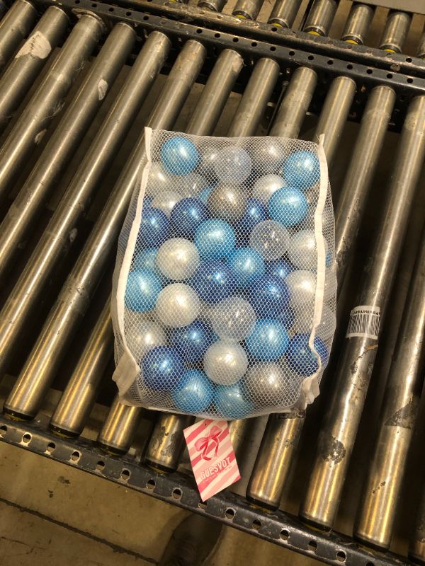 Photo 1 of GUESVOT Ball Pit Balls 100 Soft Plastic Balls for Baby Toddler Ball Pit, BPA Free Play Tents & Party & Christmas & Tunnels Indoor & Outdoor Great Gift for Kids Blue mix