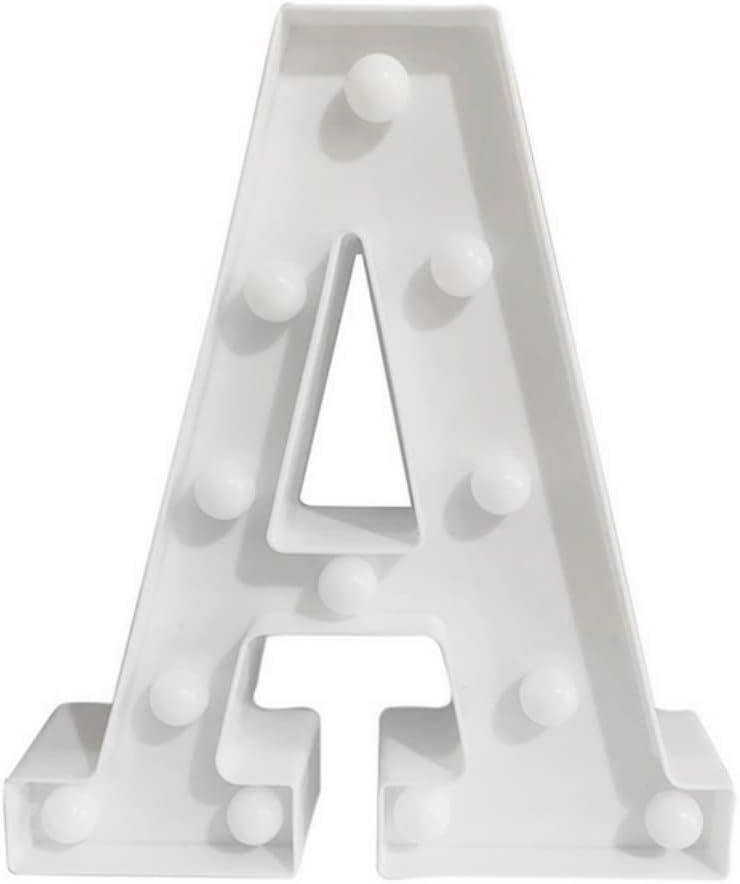 Photo 1 of Alphabet LED Letters Light Up Numbers White Plastic Letters - LETTER A 