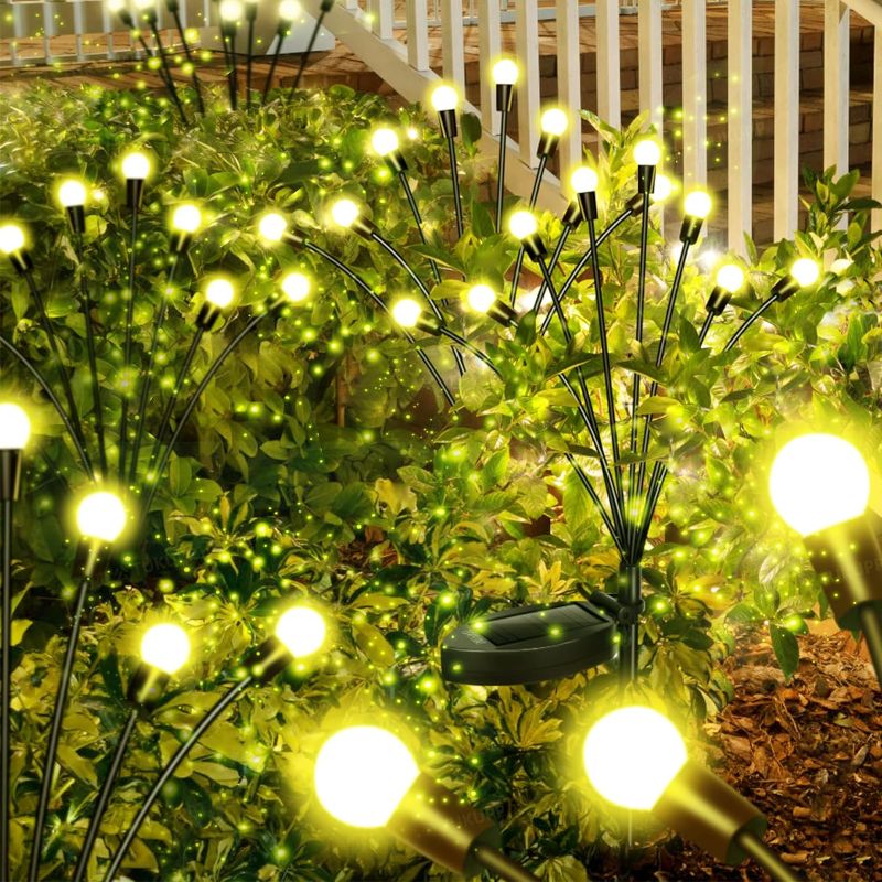 Photo 1 of SMEFNOS 1200MAH Solar Garden Lights Outdoor Waterproof,2 Pack 16 LED Firefly Lights,Solar Outdoor Lights, Solar Lights for Outside Yard Decor,Path Landscape Lights Outdoor Decor,Warm White.
