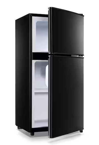 Photo 1 of 3.5 cu. ft. Compact Refrigerator Mini Fridge in Black with Freezer Small Refrigerator with 2 Door
