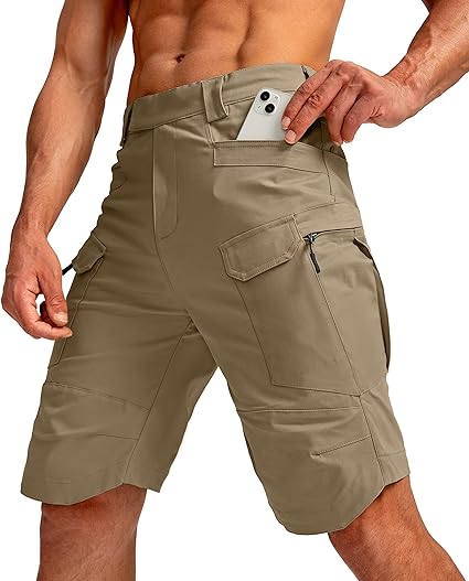 Photo 1 of Griopex Men's Tactical Cargo Shorts Multi Pockets Work Hiking Shorts for Men Durable Outdoor Camping Travel Fishing Casual XL 
