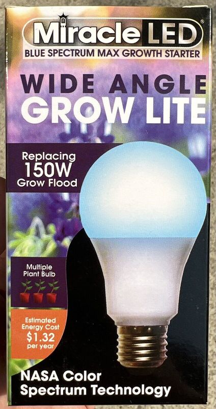 Photo 1 of Miracle LED Wide Angle Grow Lite 11 Watt LED Replaces 150W Flood - Blue Spectrum
