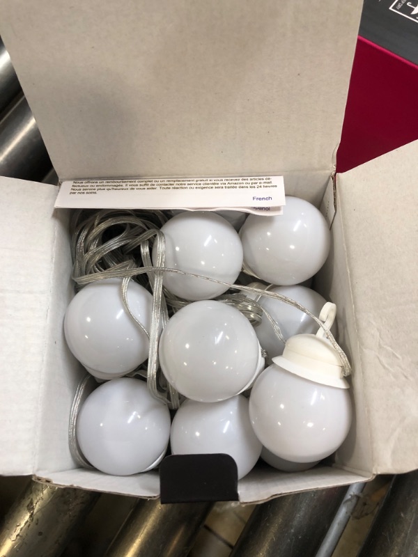 Photo 1 of TISOFU Outdoor String Lights Colored LED: 20 IP65 Waterproof Bulbs Shatterproof RGB Lights with Smart APP Color Changing Lights - Outside/Patio/Cafe/Christmas
