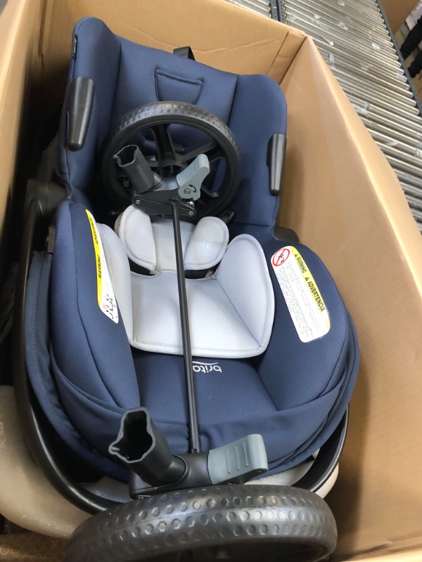 Photo 2 of Britax Willow Brook Baby Travel System, Infant Car Seat and Stroller Combo with Aspen Base, ClickTight Technology, RightSize System and 4 Ways to Stroll, Navy Glacier Willow Brook Navy Glacier