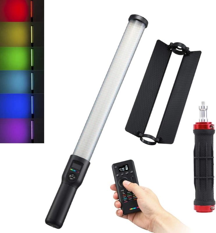 Photo 1 of Godox LC500R RGB LED Light Stick, 2500K-8500K Adjustable, 360° Full Color, 14 FX Lighting Effects, CRI 96 TLC I98 Accurate Color, 0-100% Dimmable, Creative Music Mode
