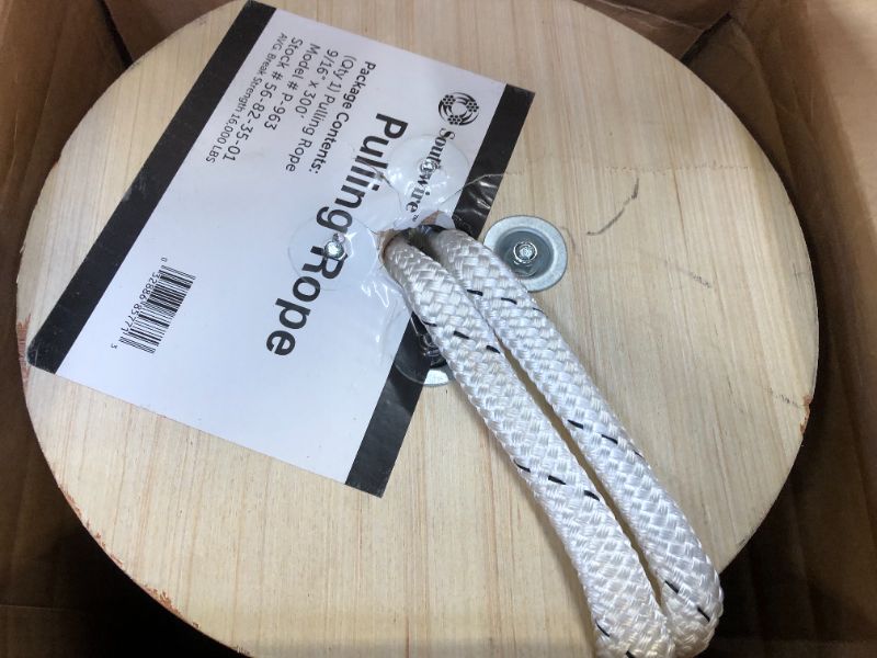 Photo 2 of Southwire P-963 Double Braided Composite Rope for Cable Pulling, 9/16-Inch by 300Ft, 16,000 lbs Breaking Strength, UV, Chemical and Abrasion Resistant 300-Feet White 300-Feet 9/16 Inch