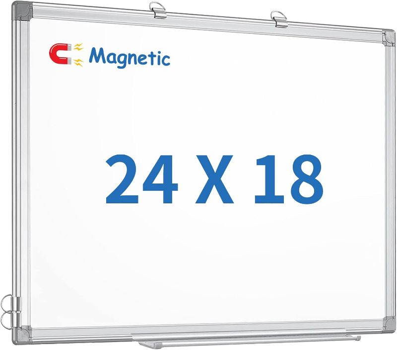 Photo 1 of 24 x 18 inches White Board Dry Erase, Magnetic Dry Erase Board Whiteboard for Wall, Aluminum Frame Hanging Whiteboard Marker Board Writing Board
