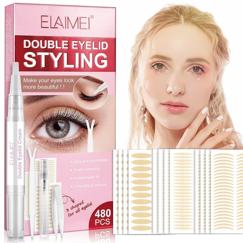 Photo 1 of Double Eyelid Styling Tape, Natural Waterproof And Long-Lasting Double Eyelid Tape With Soft And Comfortable Texture, No Residue, Suitable For All Skin Types - Ideal For Beginners And Professionals
