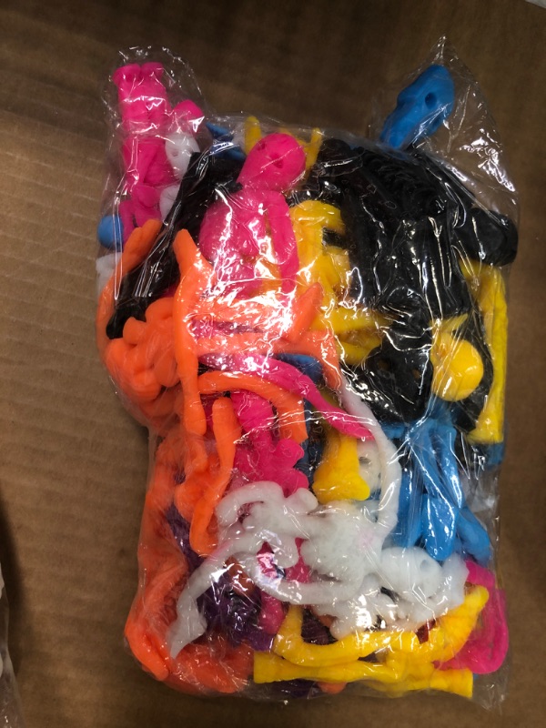 Photo 2 of 42PCS Halloween Stretchy Skeleton Toys, Halloween Party Favors, Halloween Treat Toy Goodie Bag Fillers, Assorted Color Stretchy Skull Squishy Toys, Gift Exchange Prizes for School Classroom
