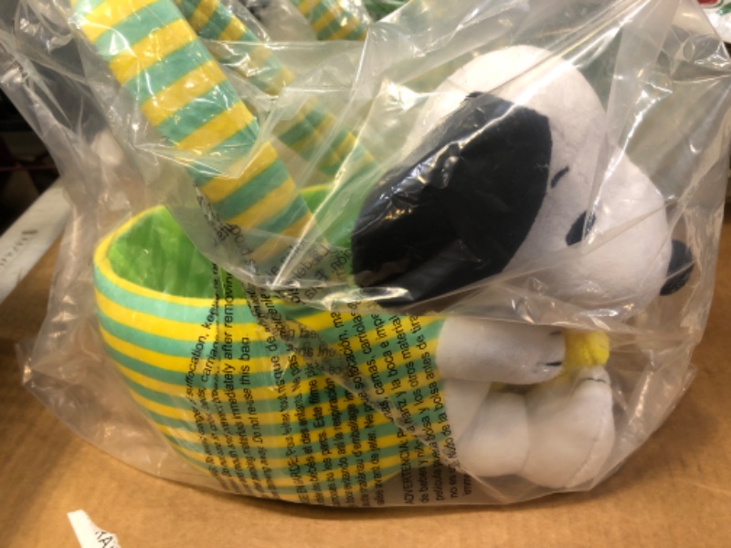 Photo 2 of Animal Adventure® | 8" Easter Basket Snoopy and Woodstock