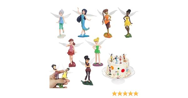 Photo 1 of Darovly 7Pcs Mini Fairies Miniature Figures Flower Fairy Pixie Girl Figurine Playset Doll for Cake Topper/Garden Landscape Plant Pot Decor,DIY Dollhouse,Party Supplies or Gifts