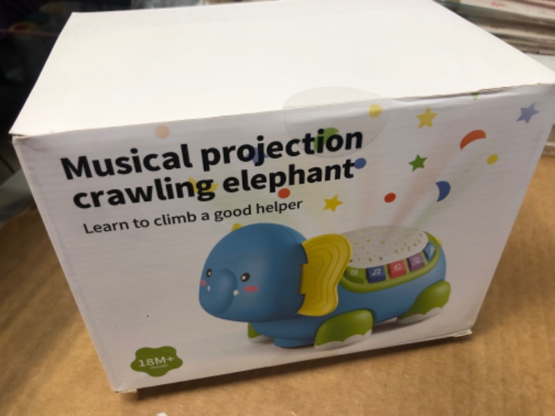 Photo 2 of Baby Crawling Toys 6 to 12 Months Musical Elephant Light Up Toys Infant Toys 0-3 3-6 6-12 12-18 Months 9 Month Old Baby Toys Star Projector Birthday Gifts for 1 Year Old Boy Girl Toddler Toys Age 1-2
