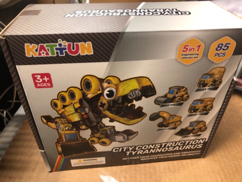 Photo 1 of KATTUN 5 in 1 Take Apart Dinosaur Toys for Kids, Toy Vehicles Transform into a Big Dinosaur Robot Toys, STEM Building Toys with Dinosaur Egg, Light & Sound, Gifts for 4+ Years Old Boys