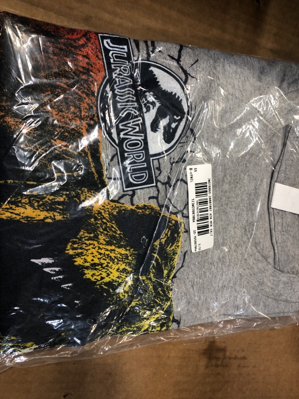 Photo 2 of 3XLT--Jurassic Park Big & Tall Jurassic World Fallen Kingdom Loud Mouth Men's Tops Short Sleeve Tee Shirt Loud Mouth Athletic Heather 3X-Large Big Tall