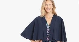 Photo 1 of 3XL--London Times Women's Easy Feminine Polished Capelet Cover Up Occasion Guest of Even