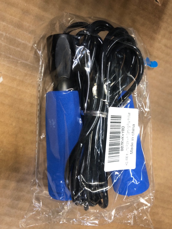 Photo 2 of Emoly Adjustable Jump Rope with Carrying Pouch - Cardio Jumping Rope for Men, Women, and Children of All Heights and Skill Levels ?Blue?