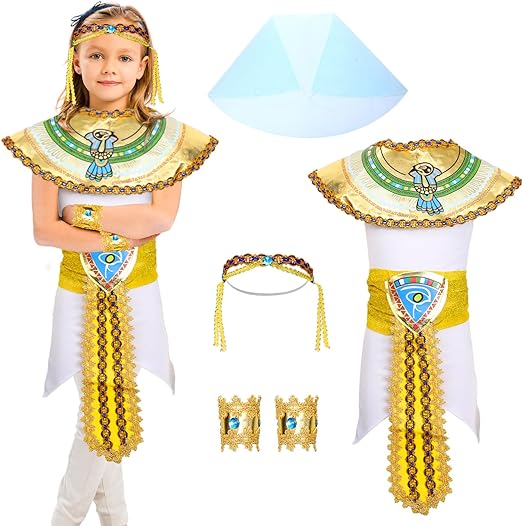 Photo 1 of Hercicy Girls Cleopatra Egyptian Costume Halloween Costumes for Kids Halloween Character Costumes for Kids Girls
