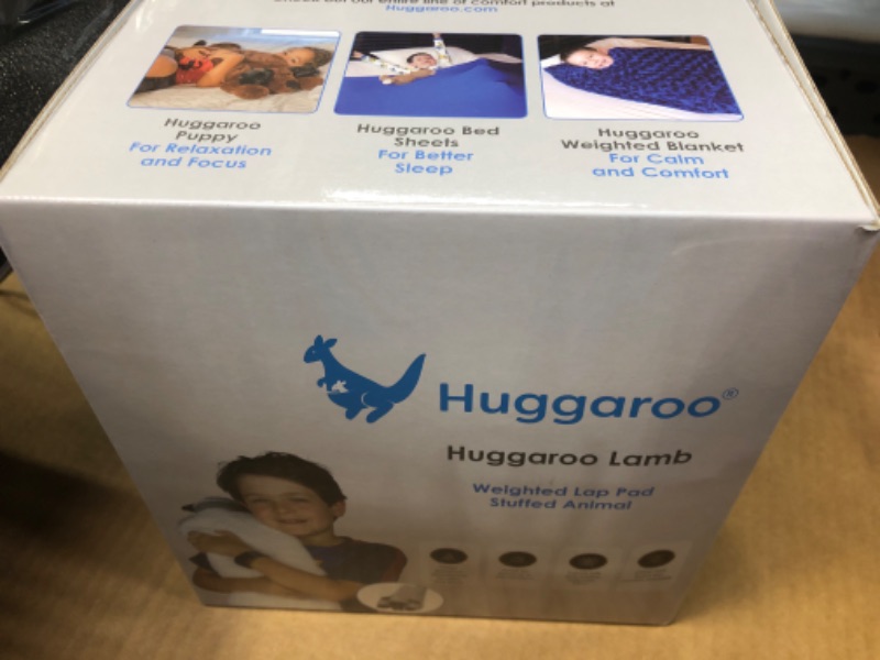 Photo 2 of Huggaroo Weighted Lap Pad Lamb- Sensory Stuffed Animals - 3.6 lb Large 29 x 8 in for Anxiety and Autism Comfort – Stocking Stuffer