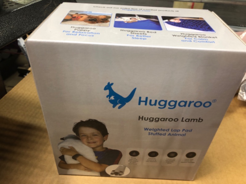 Photo 2 of Huggaroo Weighted Lap Pad Lamb- Sensory Stuffed Animals - 3.6 lb Large 29 x 8 in for Anxiety and Autism Comfort – Stocking Stuffer