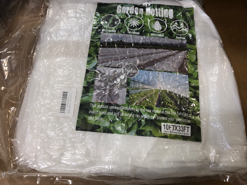 Photo 2 of ROMISA Garden Netting 10x33Ft, Ultra Fine Mesh Plant Netting Cover Pest Barrier Bird Mosquito Net, Plants Cover for Vegetables Fruits Flowers Crops, for use in Gardens courtyards and greenhouses ect.
