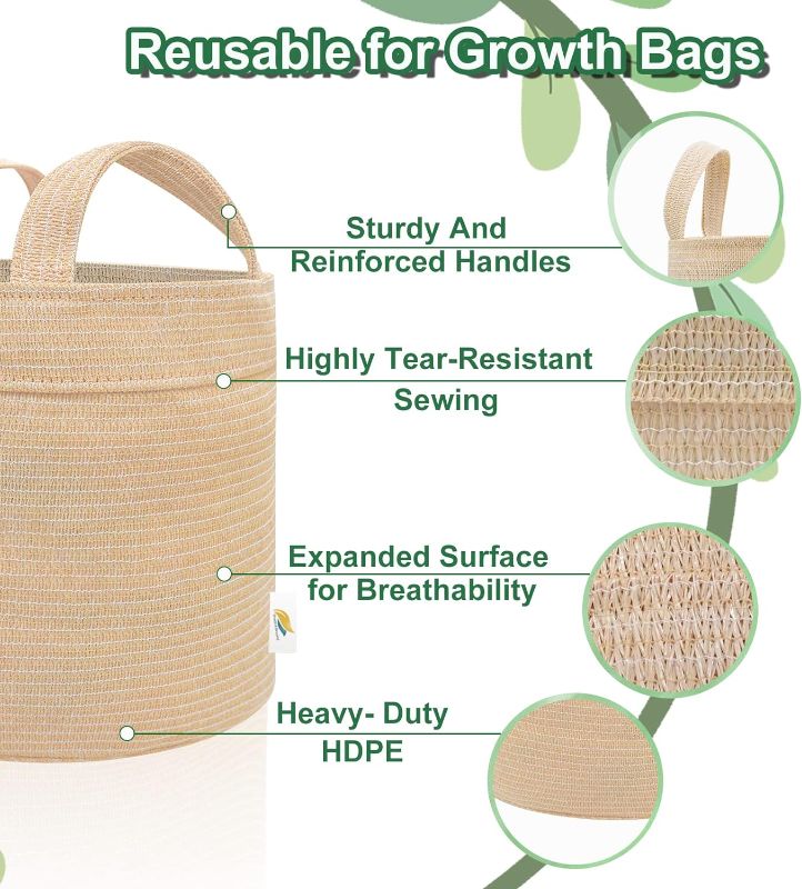 Photo 1 of  lant Grow Bags, 2-Pack 5 Gallon Heavy Duty  