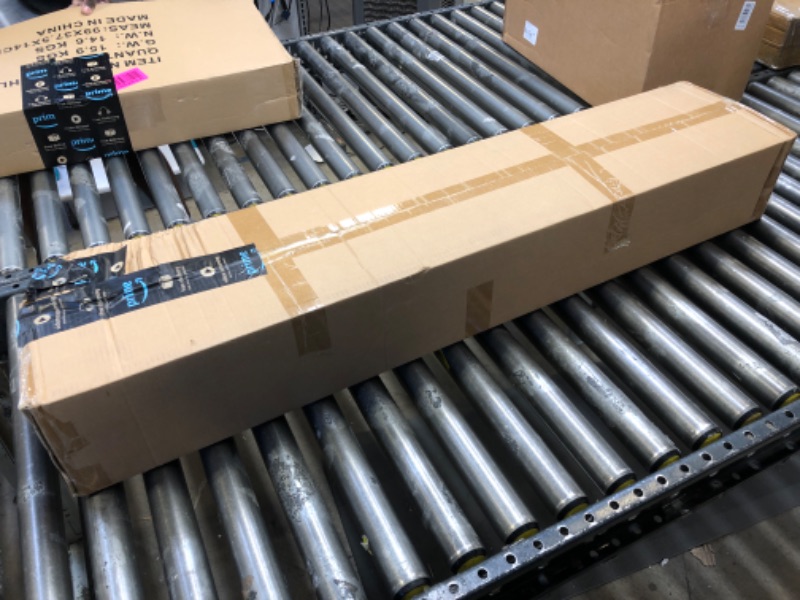 Photo 1 of Xprite 48 Inch LED Rooftop Emergency Strobe Warning Lights Bar w/Adjustable Mounting Brackets, for Vehicles, Security, Law Enforcement, Snowplow, Tow Trucks, Crane, Construction Cars - White Amber