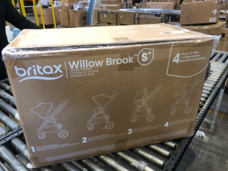 Photo 4 of Britax Willow Brook Baby Travel System, Infant Car Seat and Stroller Combo with Aspen Base, ClickTight Technology, RightSize System and 4 Ways to Stroll, Onyx Glacier
