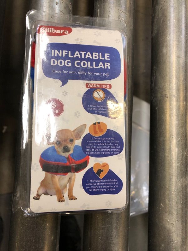 Photo 2 of Bilibara Dog Cone Alternative After Surgery, Inflatable Recovery Collar for Dogs & Cats, Adjustable Dog E Collars, Cone for Dogs After Surgery to Stop Licking, Soft Dog Cones for Small Dogs, Blue
