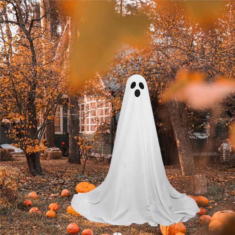 Photo 1 of 3 Pack Light up Halloween Decorations,Spooky Ghost Halloween Decor with Light,49“White Ghosts,Holiday Party Home Haunted House Yard Art, Indoor Outdoor Ornament Spooky Halloween Decor
